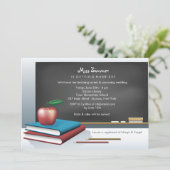 Das Brautparty-Einladung des Lehrers Einladung (Stehend Vorderseite)