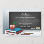 Das Brautparty-Einladung des Lehrers Einladung (Vorne/Hinten)