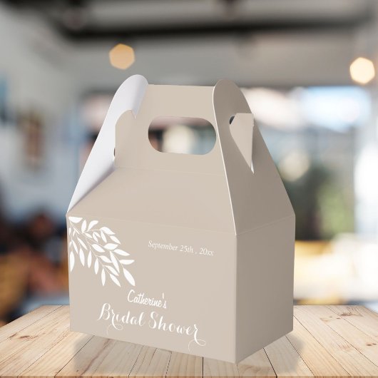 Das Brautparty ist beige, minimalistisch Geschenkschachtel