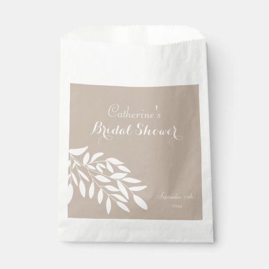 Das Brautparty ist beige, minimalistisch Geschenktütchen (Vorderseite)