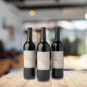 Das Brautparty ist beige, minimalistisch Weinetikett