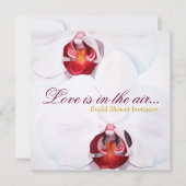 Das Brautparty ist mit weißen Orchideen ausgestatt Einladung (Vorderseite)