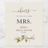 Das Brautparty "Kellerei" der Zukunft Weinetikett (Einzelnes Label)