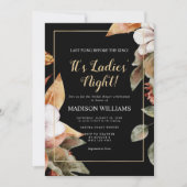 Das Brautparty "Ladys Night Modern Black Gold" Einladung (Vorderseite)