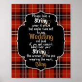 Das Brautparty "Necklace Game Red Flannel" Poster (Vorne)