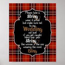 Das Brautparty "Necklace Game Red Flannel"