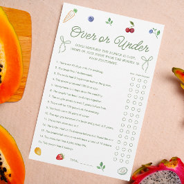 Das Brautparty "Over Under game"