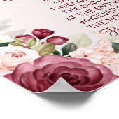 Das Brautparty "Ring Watercolor" Poster (Ecke)