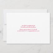 Das Brautparty von Simple Ribbon Hearts Valentine Einladung (Rückseite)