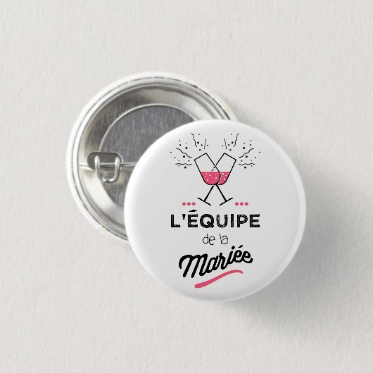 Das Brautteam Button (Vorne & Hinten)