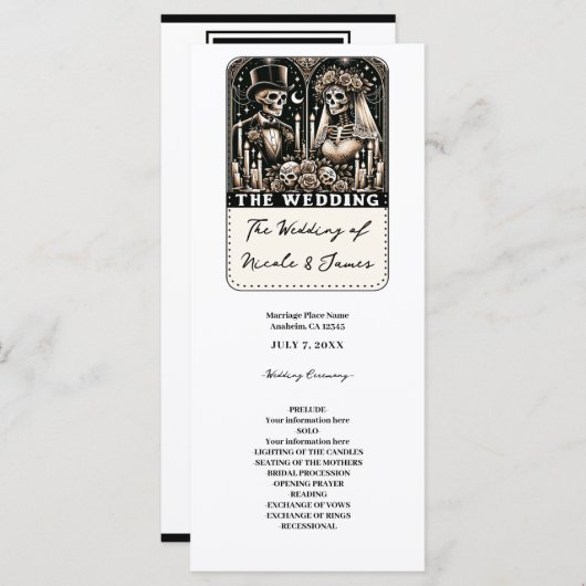 Das BREITE Tarot Skeletons Bride & Groom Programm (Vorne/Hinten)