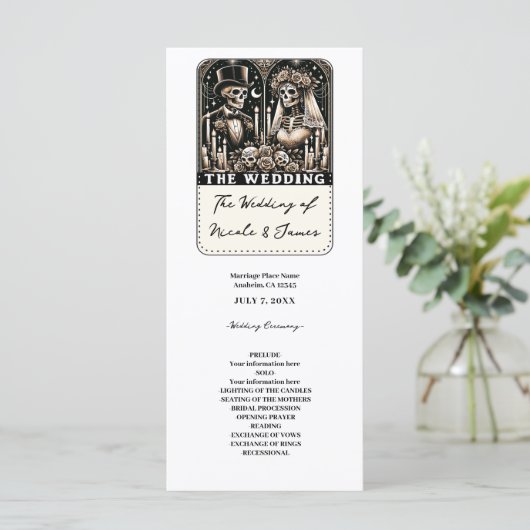 Das BREITE Tarot Skeletons Bride & Groom Programm (Stehend Vorderseite)