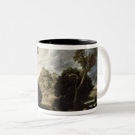Das brennende Bush, c.1635 Zweifarbige Tasse (VorderseiteRechts)