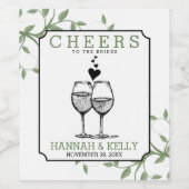 Das Brides-Weinflaschen-Etikett Weinetikett (Einzelnes Label)