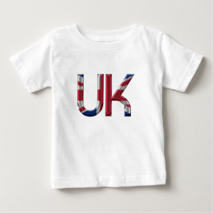 Das britische Britische Flaggentypografie-Elegant Baby T-shirt
