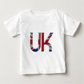 Das britische Britische Flaggentypografie-Elegant Baby T-shirt (Vorderseite)