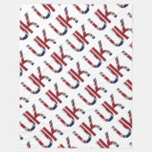 Das britische Britische Flaggentypografie-Elegant Fleecedecke (Vorderseite)