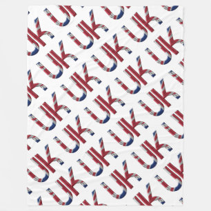 Das britische Britische Flaggentypografie-Elegant Fleecedecke
