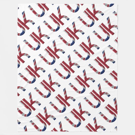Das britische Britische Flaggentypografie-Elegant Fleecedecke (Vorderseite)