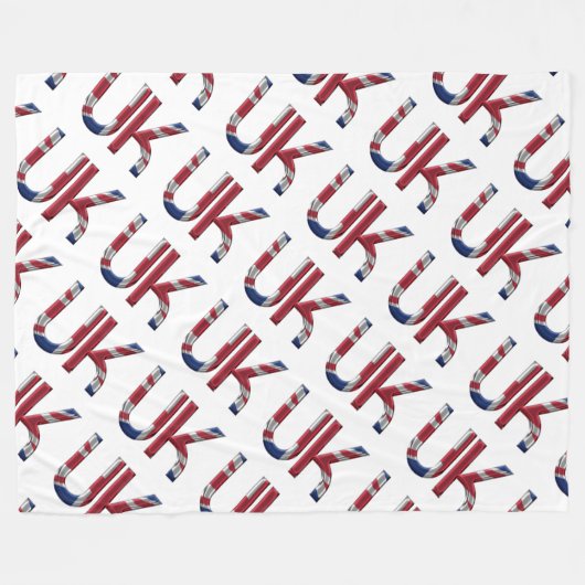 Das britische Britische Flaggentypografie-Elegant Fleecedecke (Vorderseite (Horizontal))