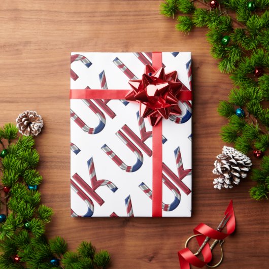 Das britische Britische Flaggentypografie-Elegant Geschenkpapier (Feiertagsgeschenk)