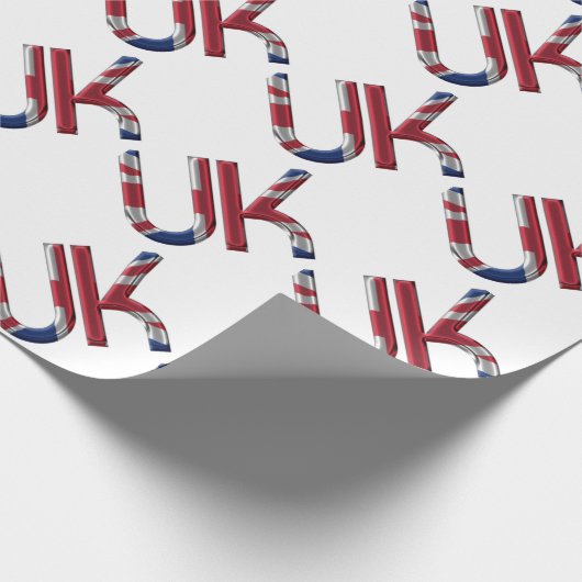 Das britische Britische Flaggentypografie-Elegant Geschenkpapier (Ecke)