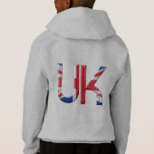 Das britische Britische Flaggentypografie-Elegant Hoodie (Rückseite)
