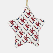 Das britische Britische Flaggentypografie-Elegant Keramik Ornament (Rechts)
