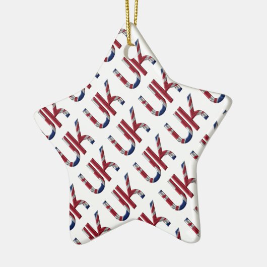 Das britische Britische Flaggentypografie-Elegant Keramik Ornament (Links)