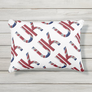 Das britische Britische Flaggentypografie-Elegant Kissen Für Draußen