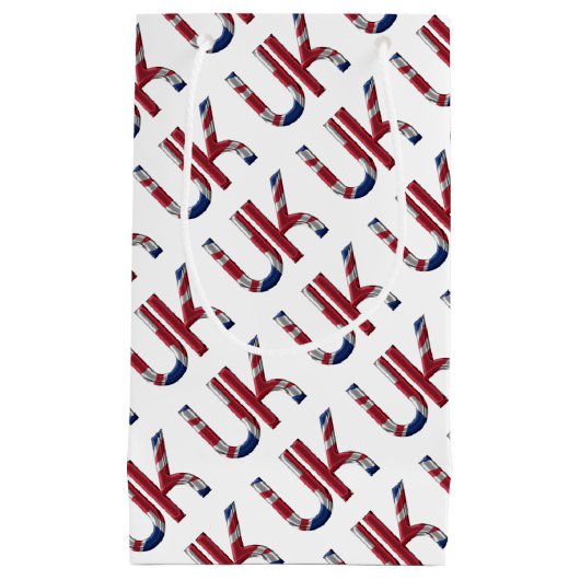 Das britische Britische Flaggentypografie-Elegant Kleine Geschenktüte (Vorderseite)