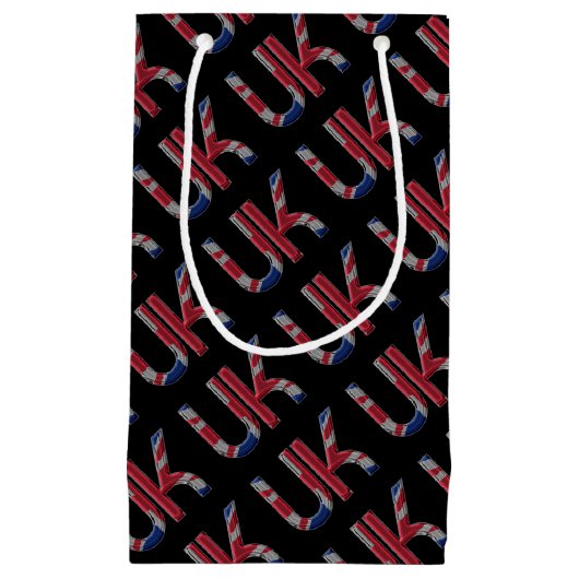Das britische Britische Flaggentypografie-Elegant Kleine Geschenktüte (Vorderseite)