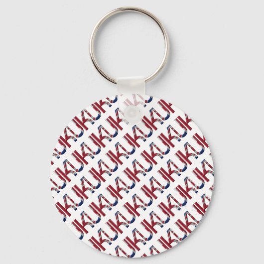 Das britische Britische Flaggentypografie-Elegant Schlüsselanhänger (Vorderseite)