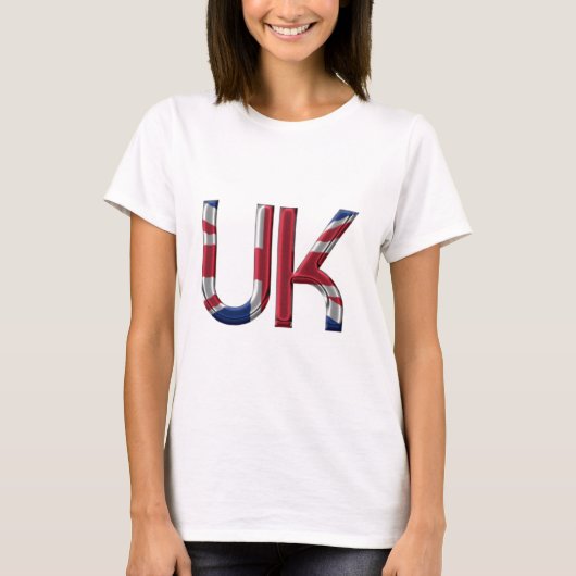 Das britische Britische Flaggentypografie-Elegant T-Shirt (Vorderseite)