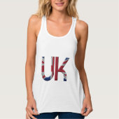 Das britische Britische Flaggentypografie-Elegant Tank Top (Vorderseite)
