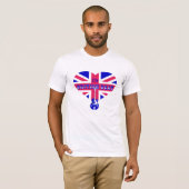 Das britische Flaggenherz & Gitarre T-Shirt (Vorne ganz)
