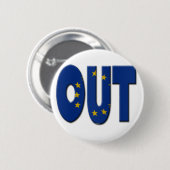 Das britische In/Out-EU-Referendum. Out mit EU Button (Vorne & Hinten)
