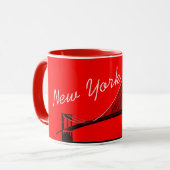 Das Brooklyn Bridge New York Design Tasse (Vorderseite Links)