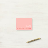 Das Brookstone-Logo Notepad Post-it Klebezettel (Auf Schreibtisch)