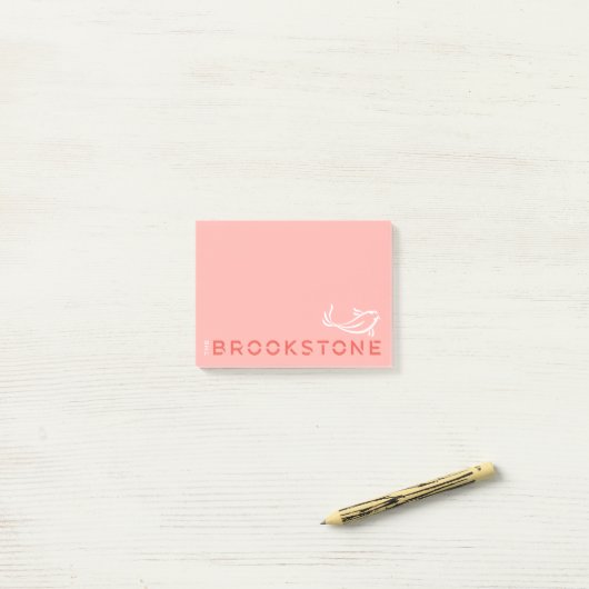 Das Brookstone-Logo Notepad Post-it Klebezettel (Auf Schreibtisch)
