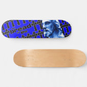 Das Brot des Lebens Blau mit Jesus Skateboard (Horizontal)