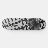 Das Brot des Lebens grau mit Jesus Skateboard (Horizontal)