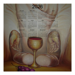 Das Brot des Lebens: Heilige Eucharistie 2026 Kale Poster