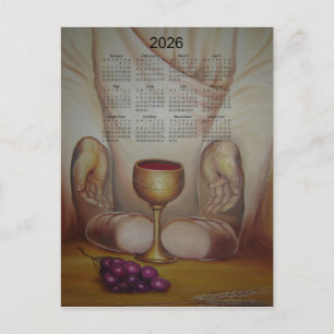 Das Brot des Lebens: Heilige Eucharistie 2026 Kale Postkarte