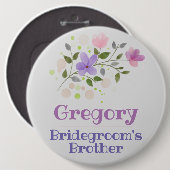 Das Brother Button-Abzeichen des Bridegrooms Button (Vorne & Hinten)
