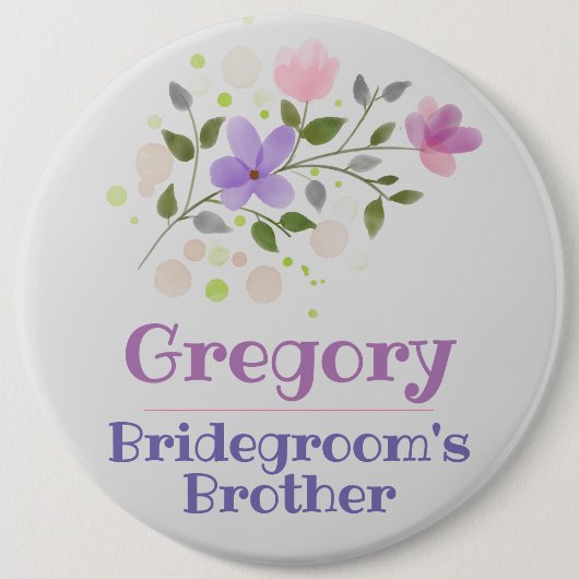 Das Brother Button-Abzeichen des Bridegrooms Button (Vorderseite)