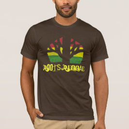 Das Brown-T-Shirt der Wurzel-Reggae-Männer T-Shirt