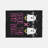 Das Brustkrebs-Halloween der Boobienen Fleecedecke (Vorderseite (Horizontal))