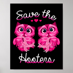 Das Brustkrebsbewusstsein Rettete die Hooters Poster