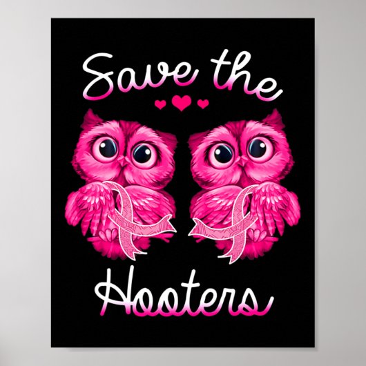Das Brustkrebsbewusstsein Rettete die Hooters Poster (Vorne)